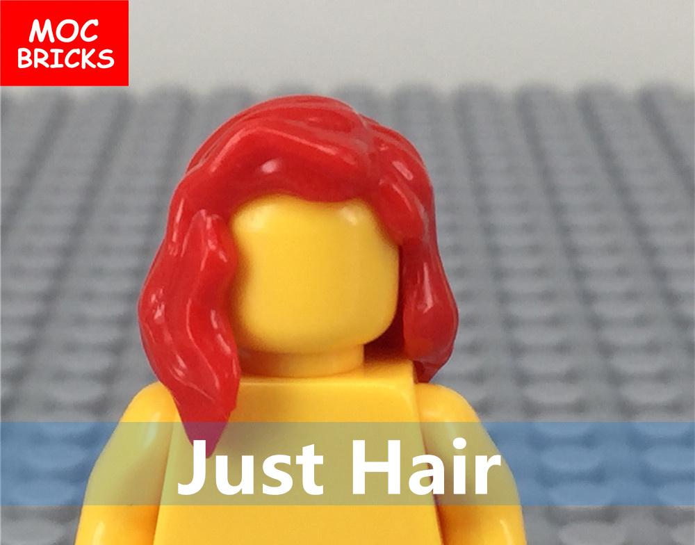 5 Stück/Los MOC Steine Weibliche Haare Zusammengebaute Partikel Bausteine Zubehör Kinderspielzeug Plastikpuppen