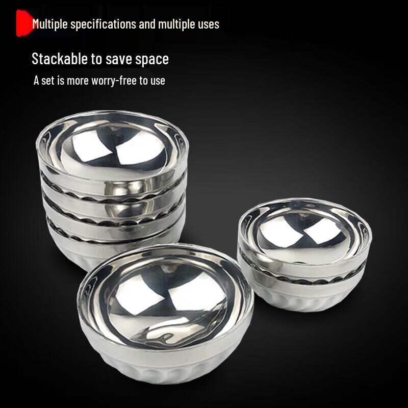 

Chu Wan Ya Double-Layer Stainless Steel Rice Bowl