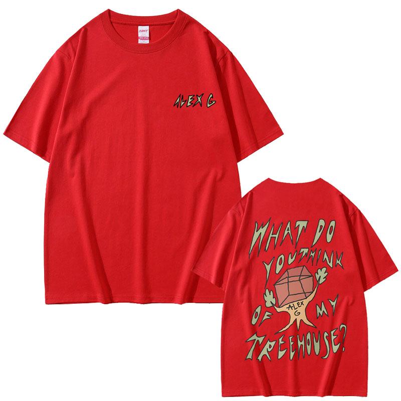 

Singer Alex G Treehouse Graphic Print Tshirt Unisex Womens Cotton Casual Eu Size T Shirts Unisex Fashion Vintage Oversized Tshirt S