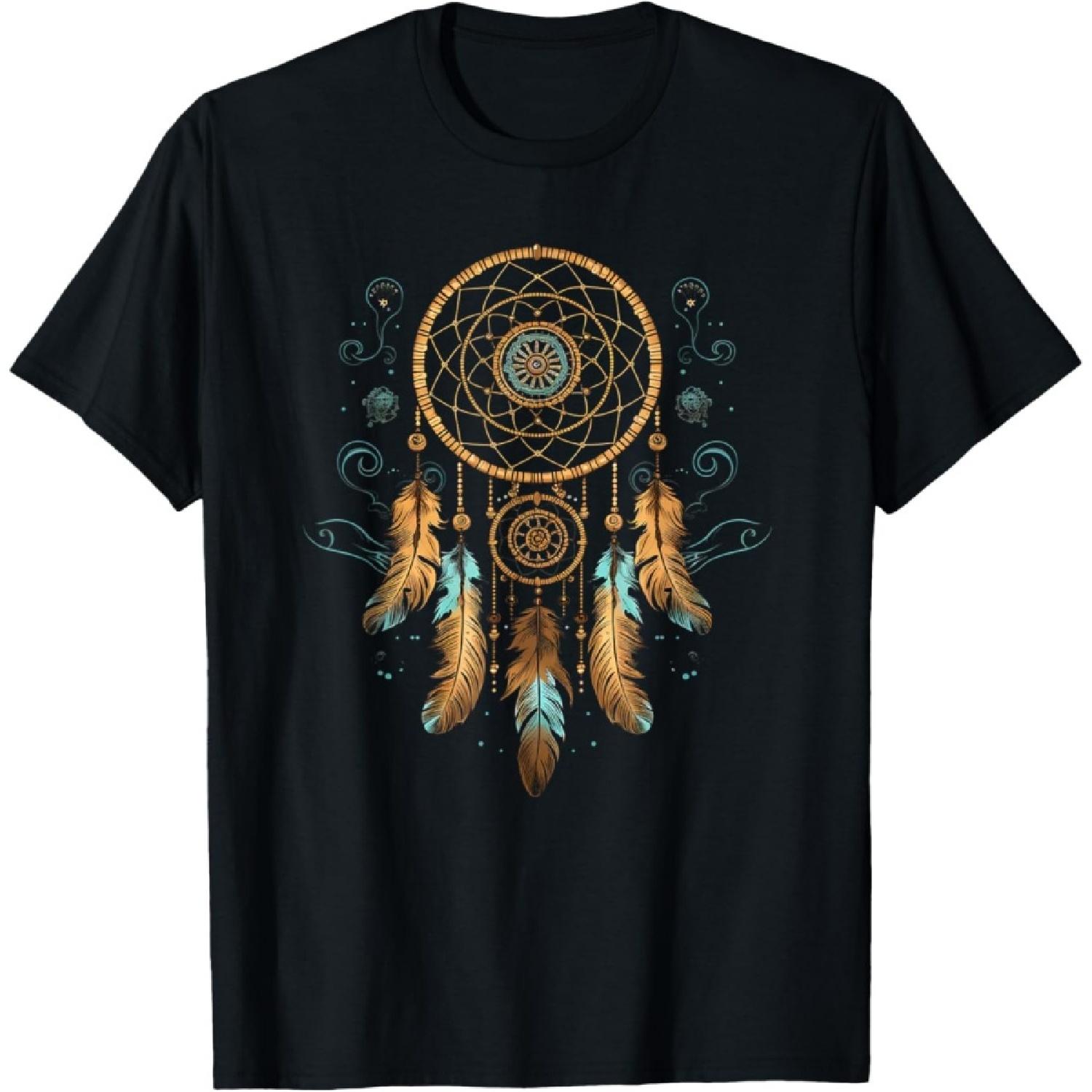 Beautiful spiritual Dreamcatcher T-Shirt S чёрный