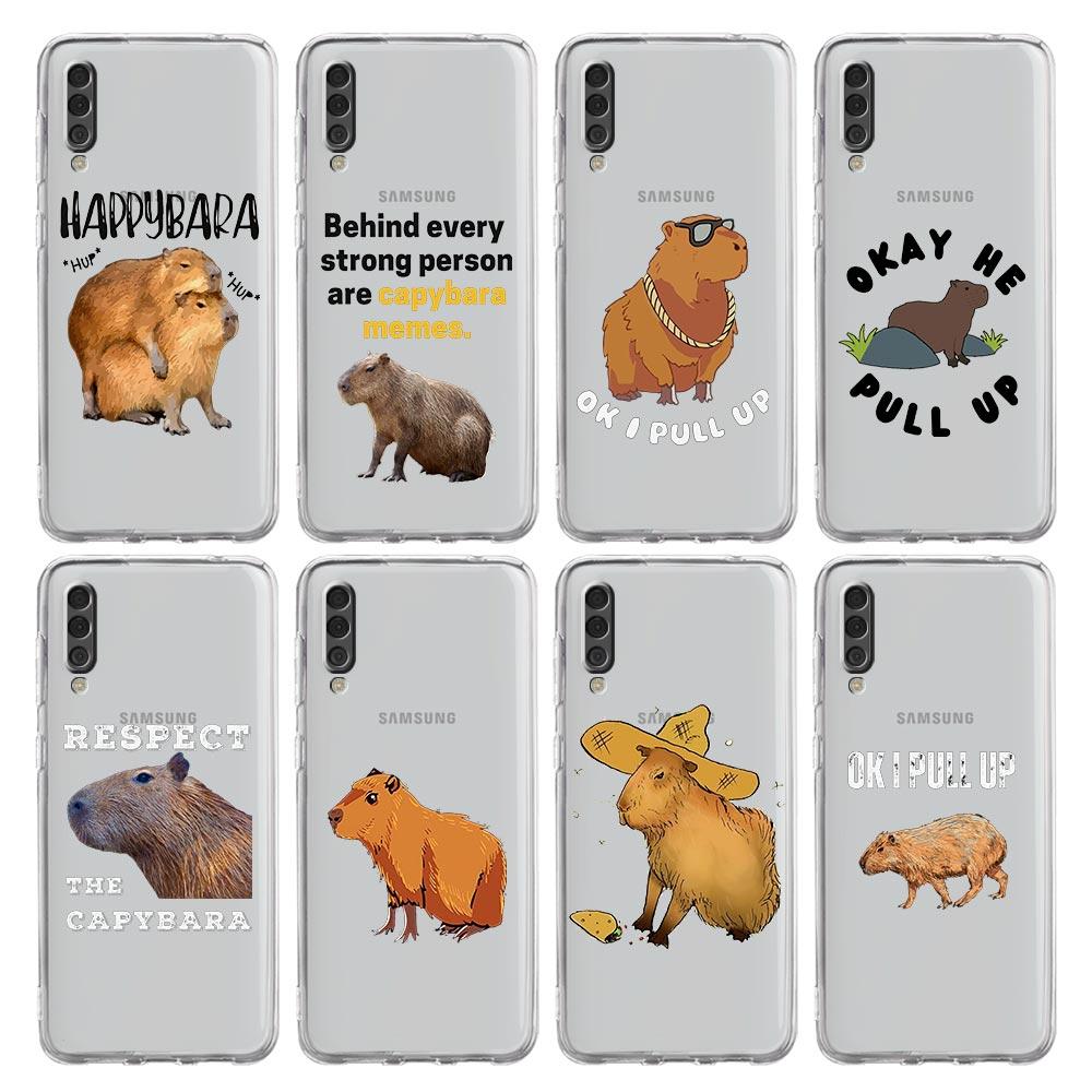 Cute Cartoon Capybara For Samsung A14 5G Phone Case A12 A22 A32 A34 A42 A52 A54 A50 A70 A30 A40 A20E A10S A20S A02S A04S Cover