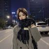 Imitation cashmere plaid scarf women's autumn and winter warm long shawl two students soft scarf men