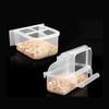 Plastic Bird Food Box Anti-splash Parrot Hanging Food Dish  for Pigeons Parrots Canaries