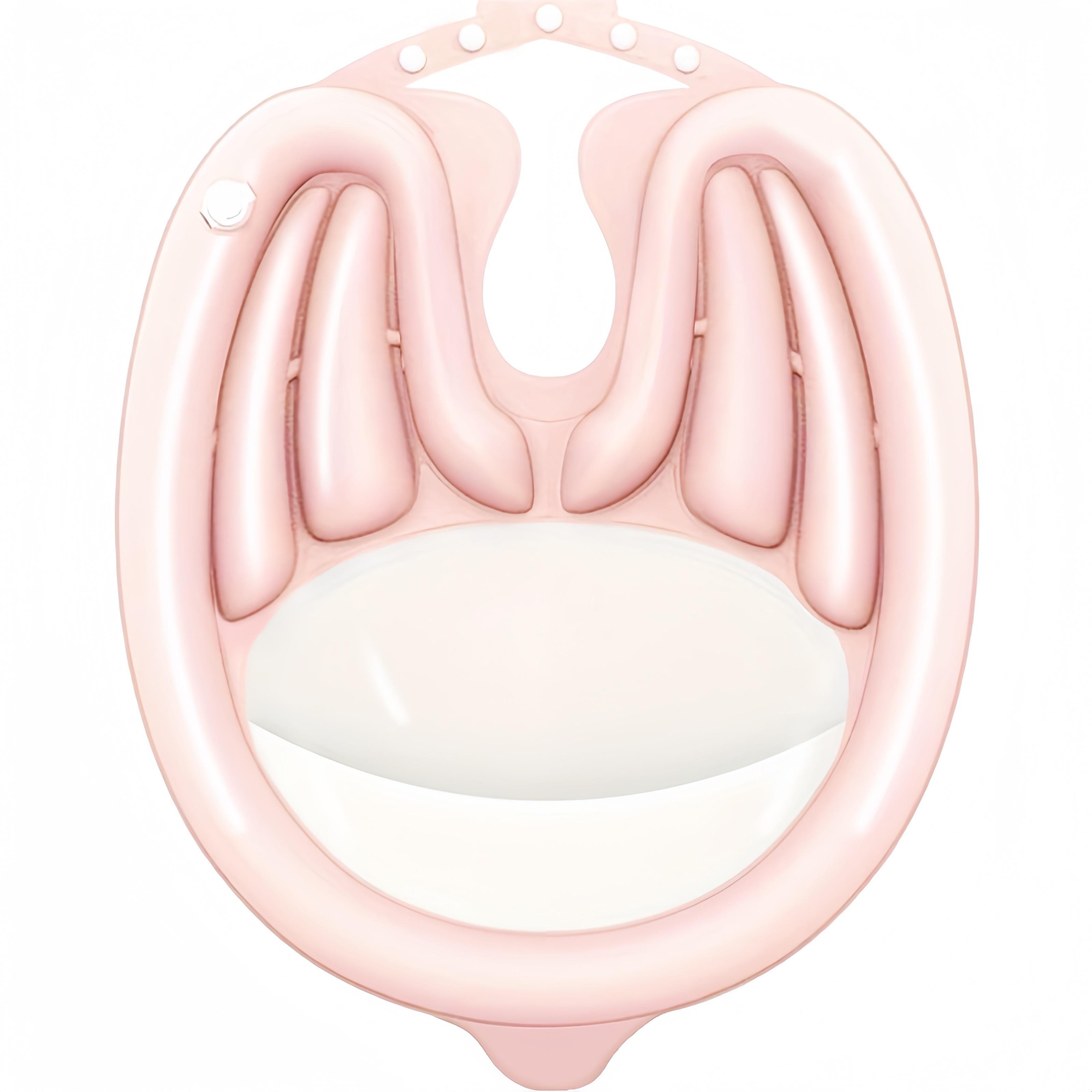 

Портативный надувной душевой таз | Полосатый виниловый материал, с водяным шлангом, для пожилых, беременных женщин и инвалидов, для дома и больницы розовый