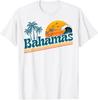 Retro Bahamas Beach Summer Vacation Sunset 70s 80s Palm Tree  Unisex T-Shirt