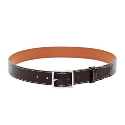 Mascolanza Full Italien grönsaksläder 33mm bälte (brun-glansig)