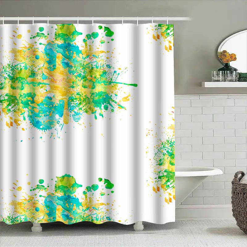 Rideau de douche Vibrant Splash Imperméable Lavable Pour Décorations de Salle de Bain Couleurs Assorties Disponibles