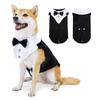 Hund-Smoking Hunde-Anzug und Bandana-Set, Hunde-Smoking Hochzeitsfeier-Anzug, Hunde-Prinz Hochzeits-Fliege Hemd Formelle Hunde-Hochzeitskleidung