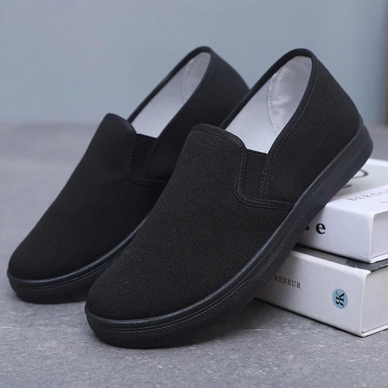 

Мода 2025Женская мода Большой размер Противоскользящие Черные парусиновые туфли Студенческие Школьные Весенне-летние Белые слипоны Zapatos De Mujer 35