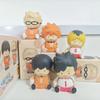 5pcs/Set Cute Round Chubby Bead Eyes Haikyuu Chibi Shoyo Tobio Kei Sitting Figures Sports Anime Model Toy Desktop Ornament Gifts
