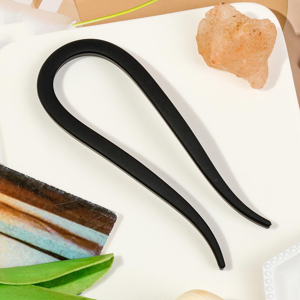 Matte Hair Forks Hair Sticks Goat Horns U-Shape Hair Comb Bun Hairpin Women Girls Hairstyle Hair Accessories Headband Hairstyle