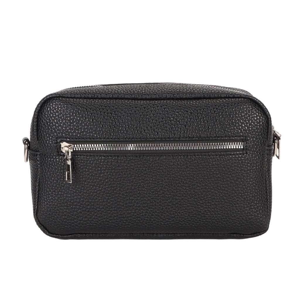 Messenger Shoulder Bag Fashionable PU Leather Large Capacity Messenger One Shoulder Bag Black PU