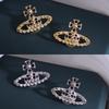 Leichter Luxus Minimalistischer Stil Saturnförmige Ohrstecker für Damen Personalisierte Ohrringe Party Schmuck Geschenk