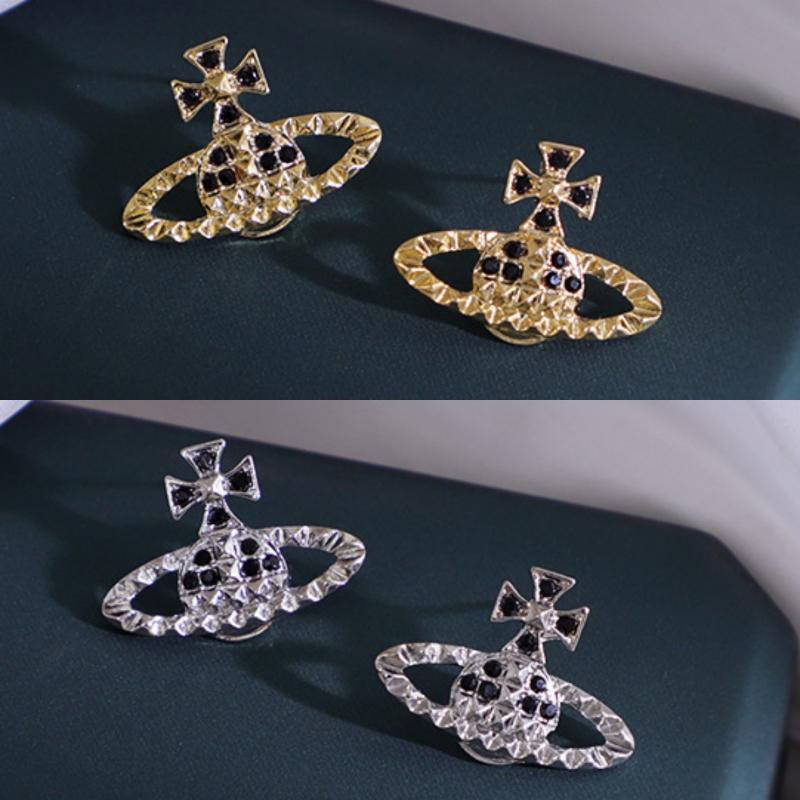 Leichter Luxus Minimalistischer Stil Saturnförmige Ohrstecker für Damen Personalisierte Ohrringe Party Schmuck Geschenk