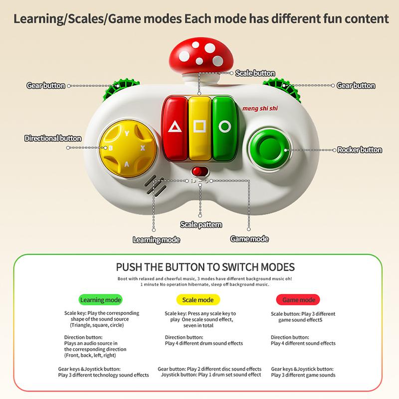 Lighting Music Busy Board Baby Toys Montessori Sensory Play Buttons Simulate Controller Camera Piano Educational Travel Toy Gift