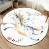 Pippi Longstocking Custom Name Round Area Rug,Carpet Rug for Living Room Bedroom Sofa Playroom Decor,Non-slip Floor Mat