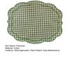 Plaid Placemat Vintage Style Embroidered Placemat Machine Washable Farmhouse Placemat for Dining