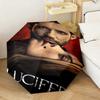 Lucifer Supernatural Drama Poster Automatic Umbrella Suitable Travel Portable Umbrella Outdoor Sun Shading Umbrella Gift Daily Essentials