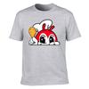 Unisexs Cotton Tshirt With Jollibee Fried Chicken Print Casual Cartoon Graphic Tee For Fast Food Lovers