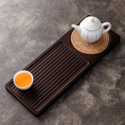 Dekoratives Bambus-Tee-Tablett Teezeremonie-Tabletts Chinesisches Teezubehör Massives Bambusholz Tee-Tablett Tragbar Hotel Teeplatte