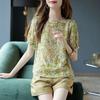 Floral All Match Chiffon Shirt for Women In Summer, New Korean Version with Slimming and Loose Design, Short Sleeved T-shirt Top