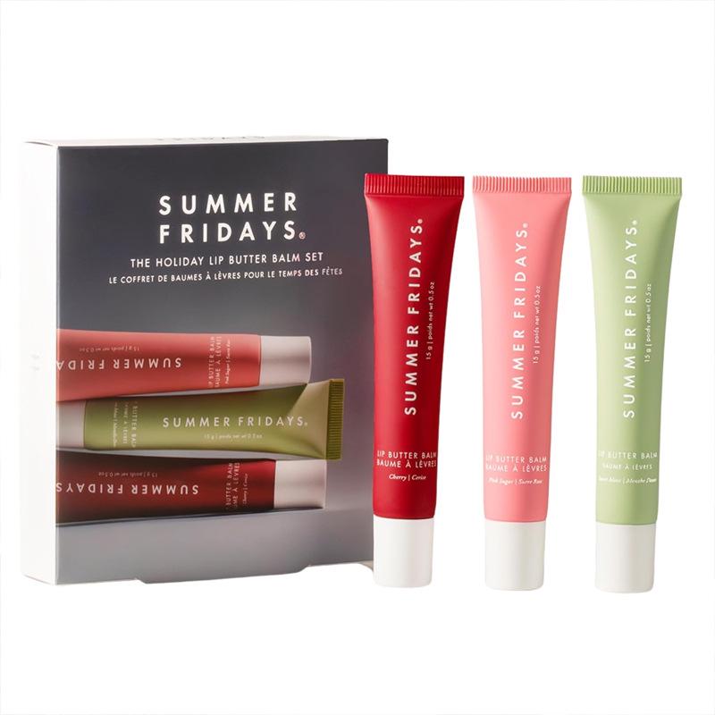 Трио тинтованных бальзамов для губ Summer Fridays: Блеск, Помада, Увлажняющее средство 3 x 15g