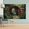 VIKAMA Vine Arch Library Tapestry Study Desk Decor Backdrop Bedroom Headboard Wall Cloth Dorm Renovation Hanging Home Decoration