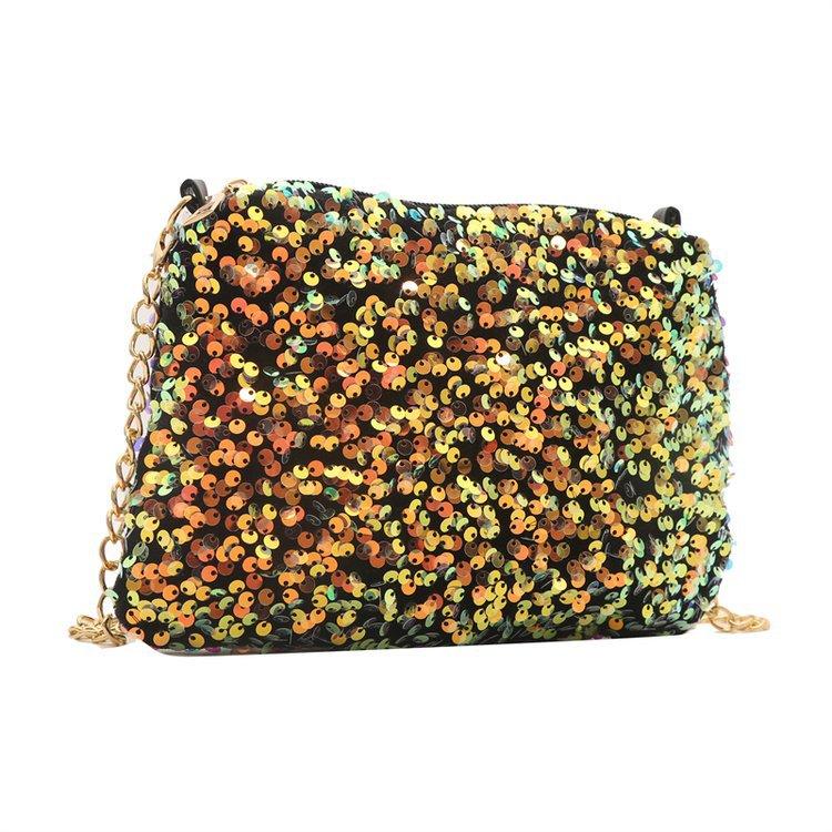Personalizovaná flitrová taška Dámská taška přes jedno rameno crossbody Jednoduchá temperamentní řetízková čtvercová taška