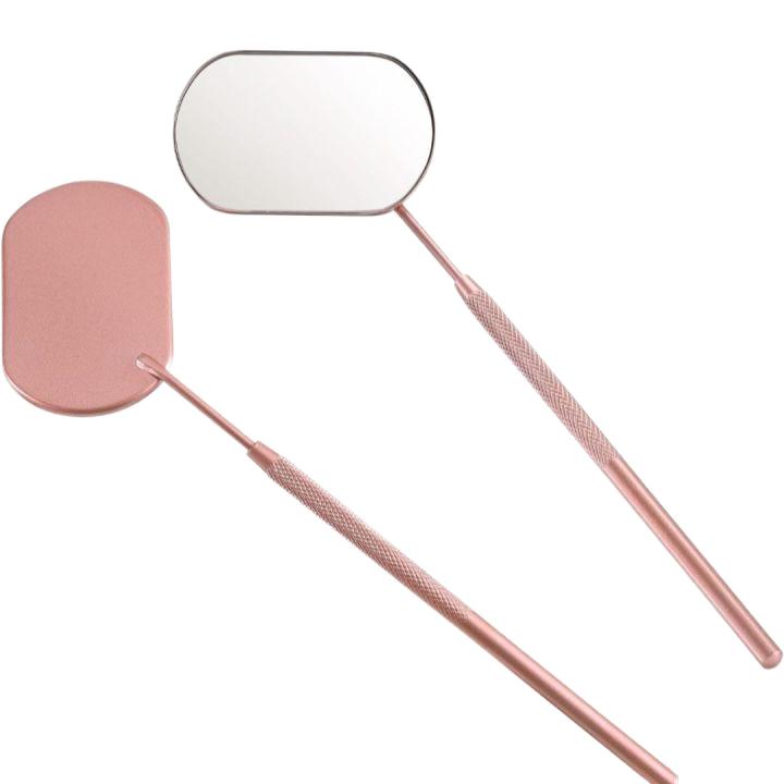 Quality Professional Handheld Stainless Steel Square Large Colorful Eyelash Lash Mirror