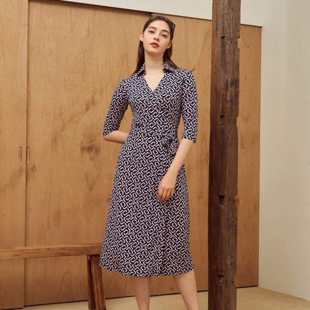 Lipbbam Creora Derosy Cara 3 4 Sleeve Long Wrap Dress Ldm11lj01