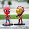 6pcs/set Marvel Avengers Black Panther Thanos Ironman Spiderman Captain American Hulk Figure Model Toys Birthday Gift