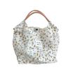 Floral leinwand tasche frauen sommer neue große-kapazität handtasche dünne tragbare urlaub strand tasche