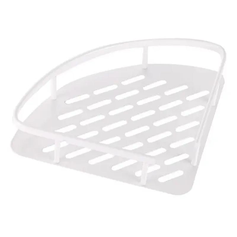 Modern No Drill Bathroom Corner Shelf Waterproof Wall Mounted Shower Rack Strong Adhesive Space Saving Bathroom/Shower