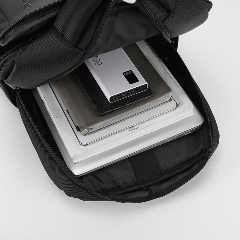 Men's High-End PU USB Commuter Backpack