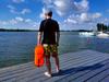 Sicherheitsboje zum Schwimmen runswimmer mit Rucksackfunktion xl
