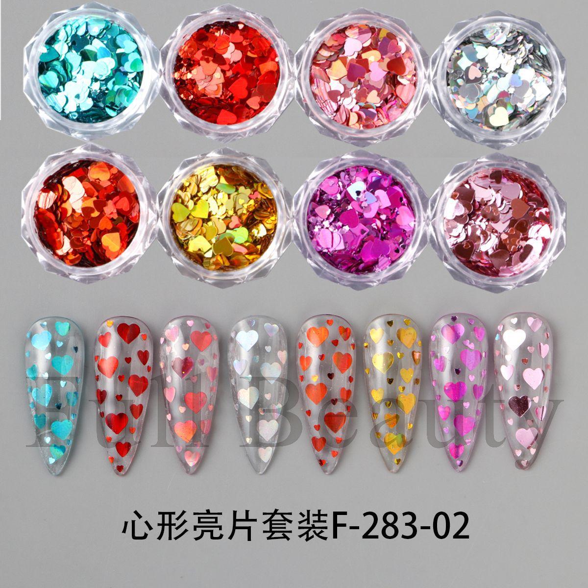New Nail Art Flash Set Laser Heart Sequins Mixed Love Nail Art Sequins