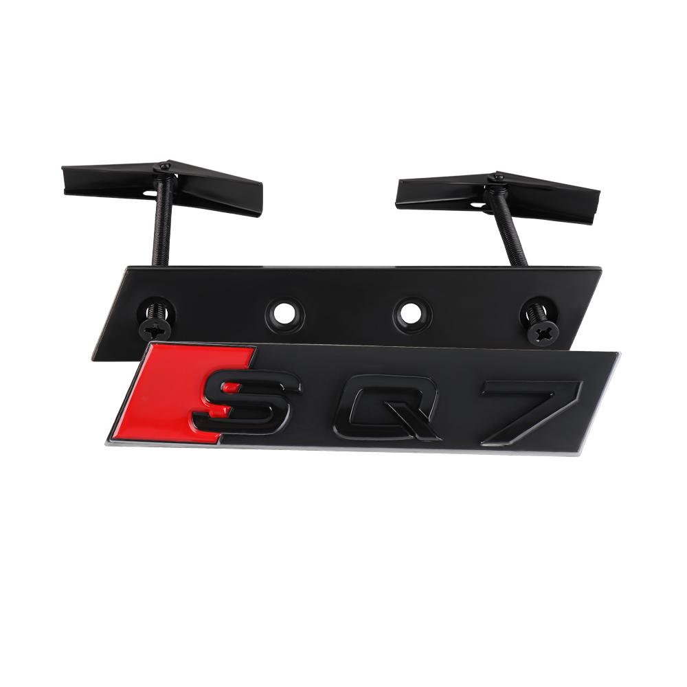 3D ABS Car Hood Front Grille Emblem Decoration Sticker Badge Logo For Audi SQ3 SQ4 SQ5 SQ6 SQ7 SQ8 Auto Styling Refit Accessorie
