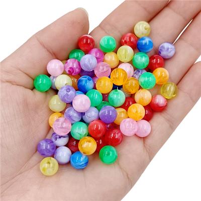 Kreatywna Flokulująca Chmura Kreatywna Moda 30 Sztuk DIY Biżuteria Akcesoria Bransoletka Kolczyki Okrągłe Koraliki Akrylowe 8mm