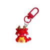 Dancing Lion Zodiac Dragon Keychain Resin Chinese Style Keyring Fashion Lion Dance Pendant  Couple