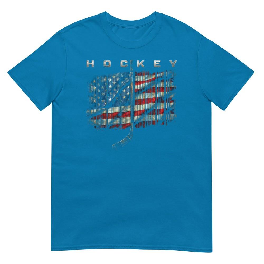 American Flag Hockey Vintage Baseball Bat TShirt