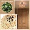1Pcs Vintage Natural Hand-woven Hemp Rope Ceiling Light Nordic Indoor Decorative Lights for Bedroom Living Room Tea Corridor
