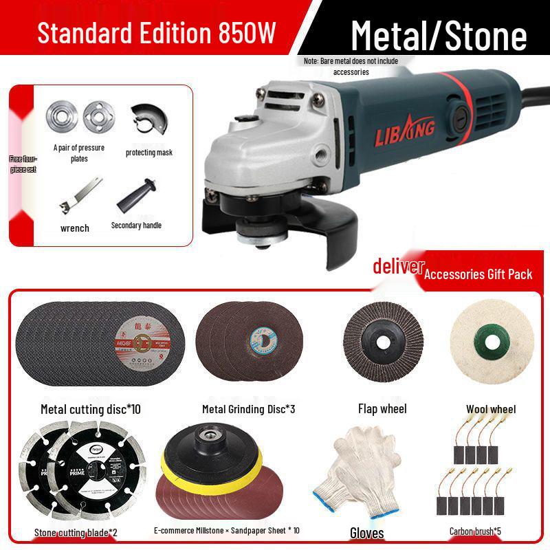 Multifunctional Electric Angle Grinder & Polisher: High-Power Handheld Grinding and Cutting Tool