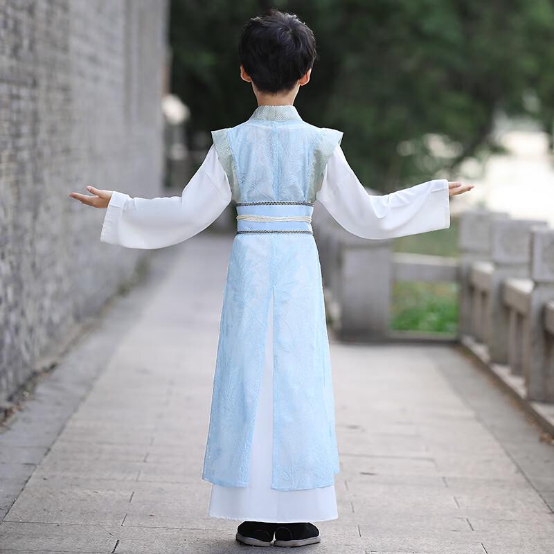 AnnieYouer Boys' Summer Chinese Hanfu Tang Suit