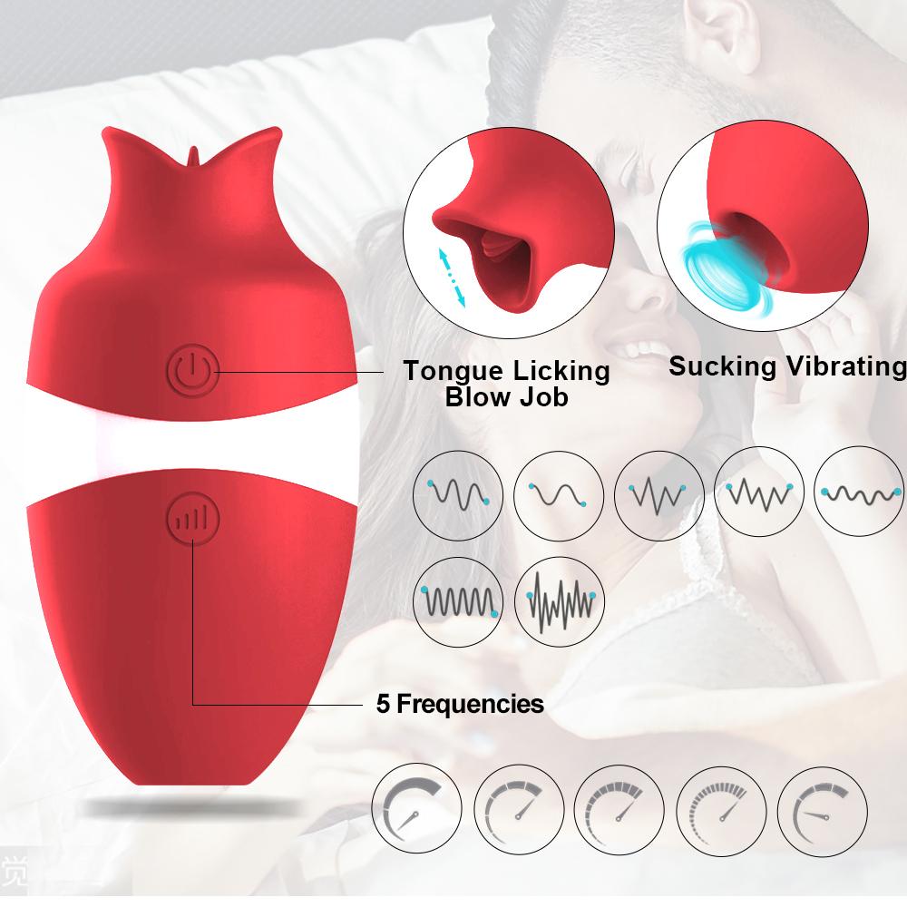 Clit Sucker Vibrator For Women Nipple Sucking Clitoris Powerful Stimulator Oral Tongue Pussy Licking Sex Toys Goods for Adults