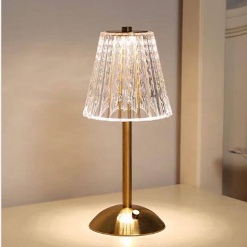 UOSU Crystal Retro Touch Bedside Lamp