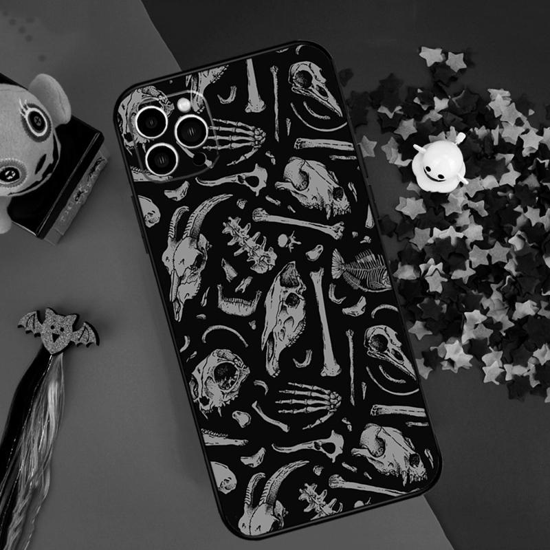 

Bones Skeleton Bumper Case For iPhone 14 15 16 Pro Max 11 12 13 Pro Max Mini XR 16e 16 15 Plus Phone Cover iPhone XR