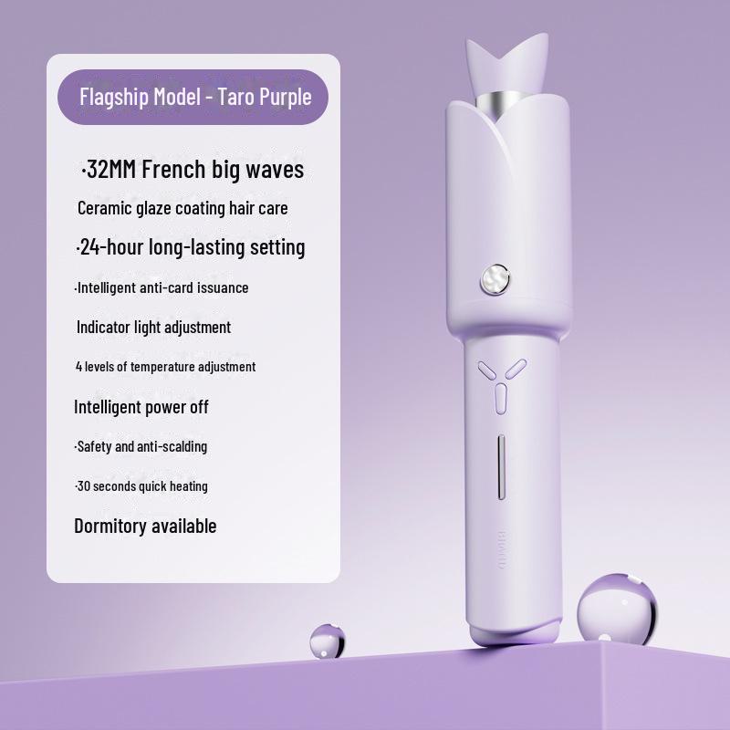 2024 Automatic Wireless 32mm Electric Curling Iron - Large Wave, Non-Damaging Hair Care