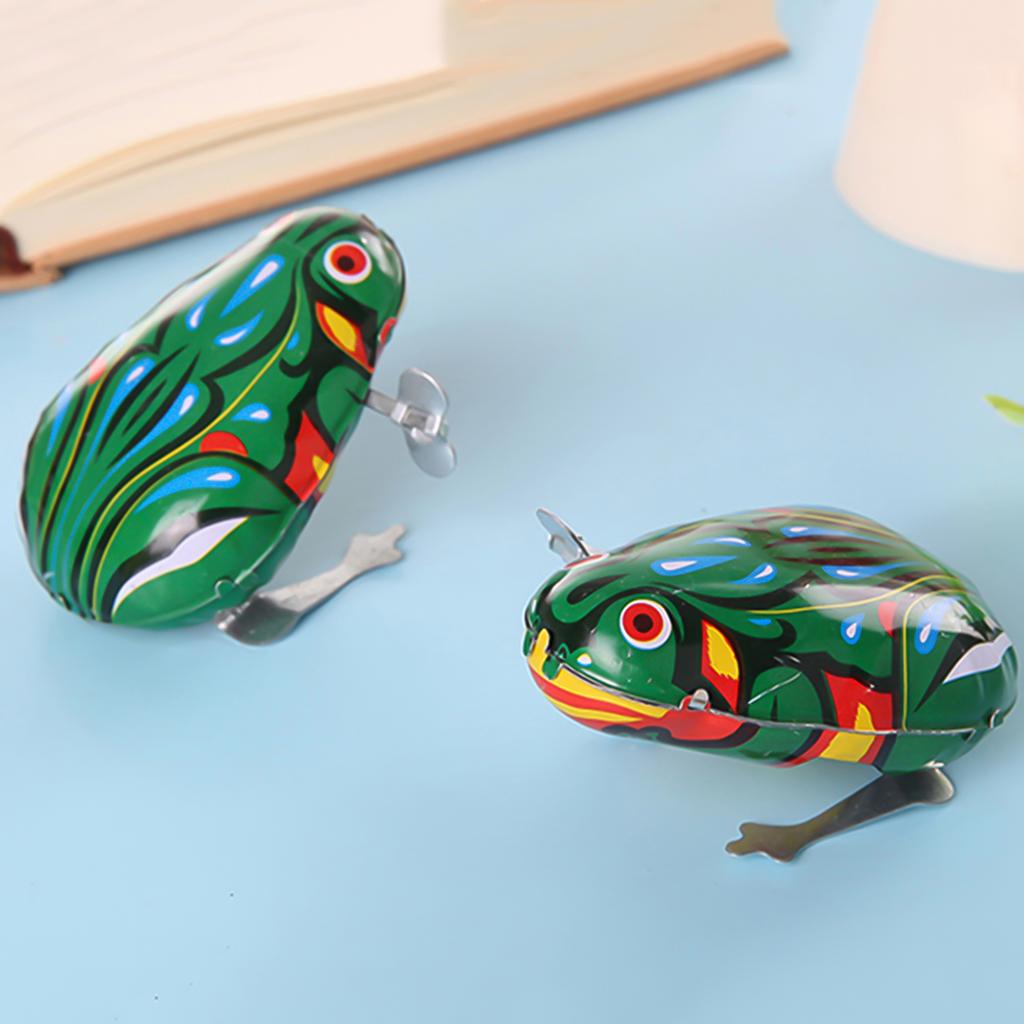 Kinder klassisches Uhrwerk-Spielzeug zum Aufziehen, springender Frosch, für Kinder und Jungen, pädagogisch