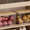 Clear Plastic Waste Bag Dispenser Organizers Featuring User Friendly Bamboos Cover And Spacious Design