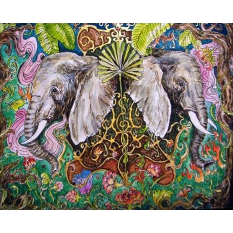 5D DIY Diamond Embroidery Animal Elephant Full Round Drill Diamond Painting Cross Stitch Home Decoration Handmade Gi